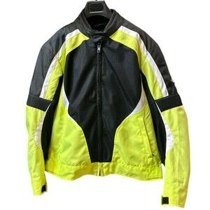 Bilt motorcycle jacket mens L Safety adventure hi-viz yellow zip out liner